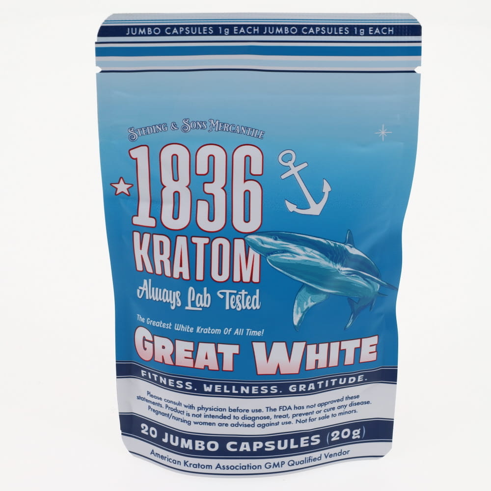 1836 Kratom - Great White - 20ct Capsules