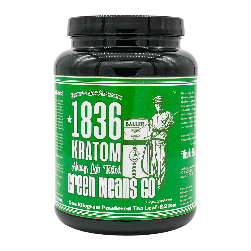 1836 Kratom - Green Means Go - 1kg Powder