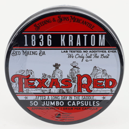 1836 Kratom - Texas Red - 50ct Capsules