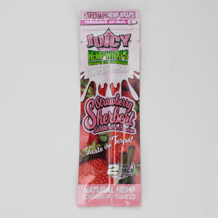 Juicy Jays Hemp Terp Enhanced Wraps Strawberry Sherbert 2pk