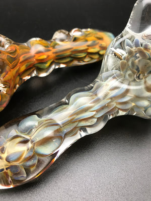 Rotational Science Glass Fumed Dot Fillacello Mixed Color Spoon - Large