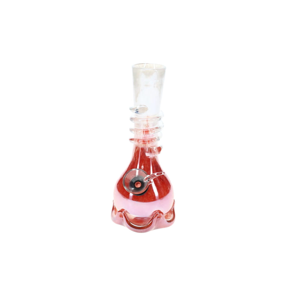 Soft Glass 7" Skinny Neck Crown Wrap Water Pipe