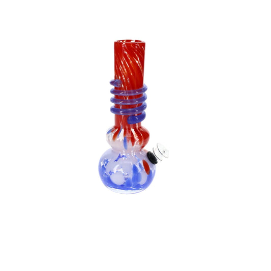 Soft Glass 8" Double Bubble with Wrap Water Pipe