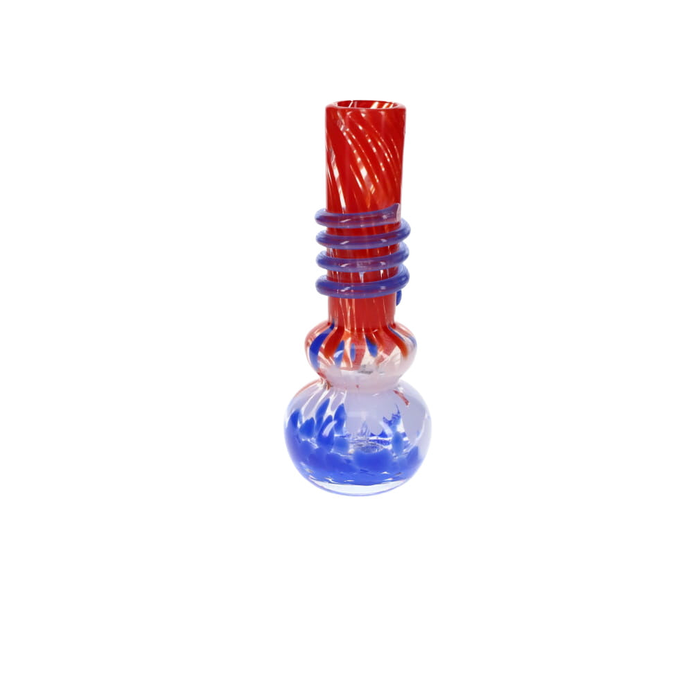 Soft Glass 8" Double Bubble with Wrap Water Pipe