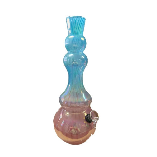 Soft Glass 12" Fancy Taper Water Pipe