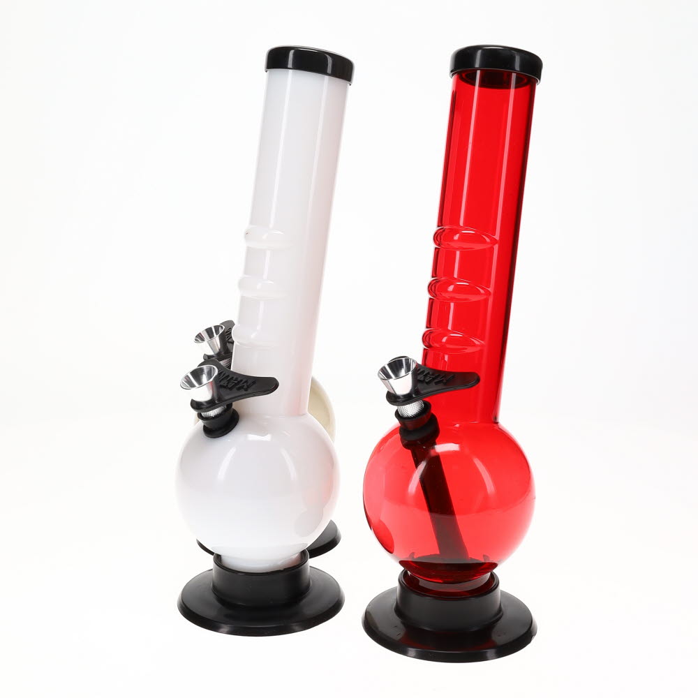 Acrylic 10" Hand Grip Bubbler 1" Diameter