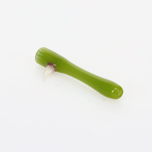 Addison Hanna Glass Green Snaggletooth Chillum