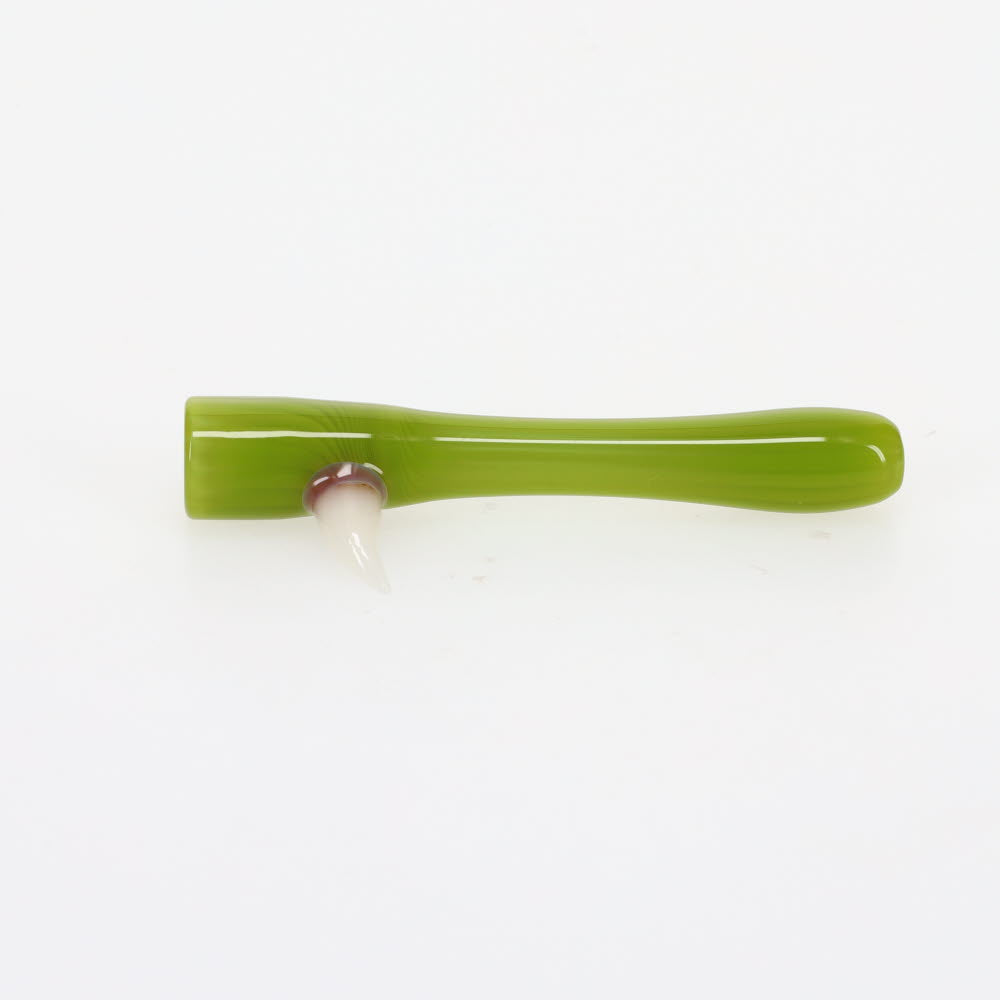 Addison Hanna Glass Green Snaggletooth Chillum