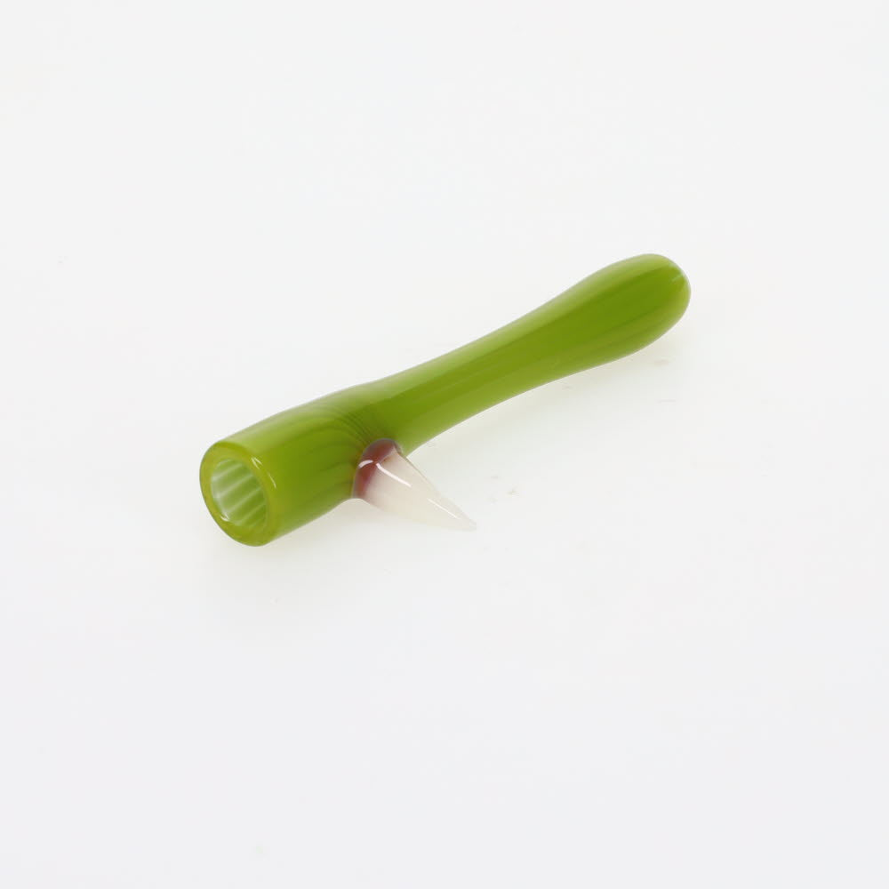 Addison Hanna Glass Green Snaggletooth Chillum