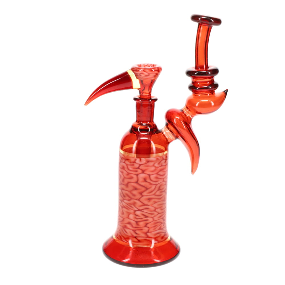 Algae Glass Red w/ Red Brain Tech Bubbler Rig