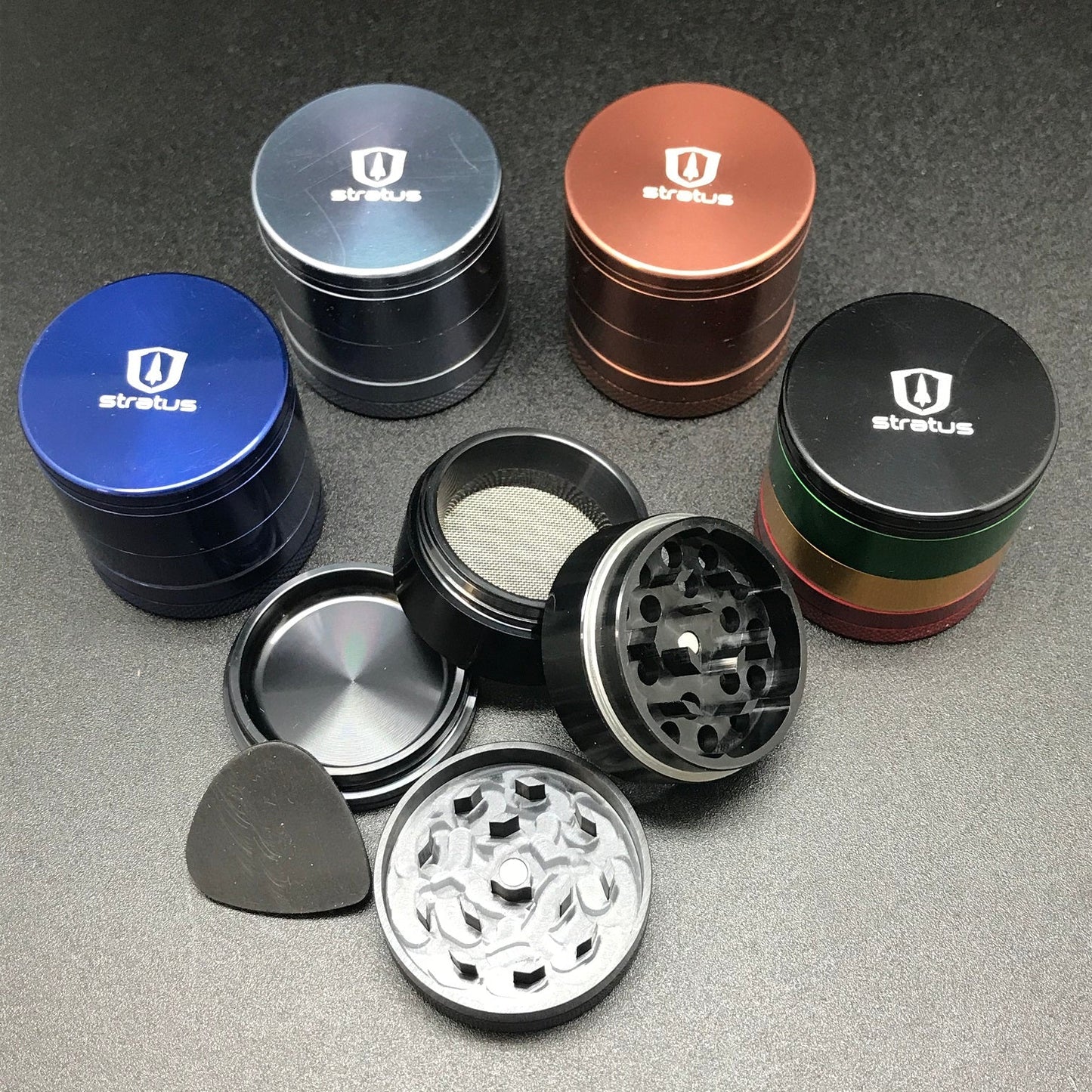 Anodized 1.5" 4 Piece Grinder