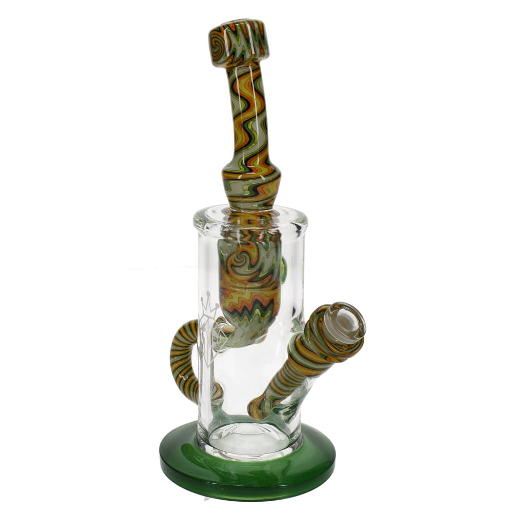 Augy Glass Green & Yellow Linework Incycler