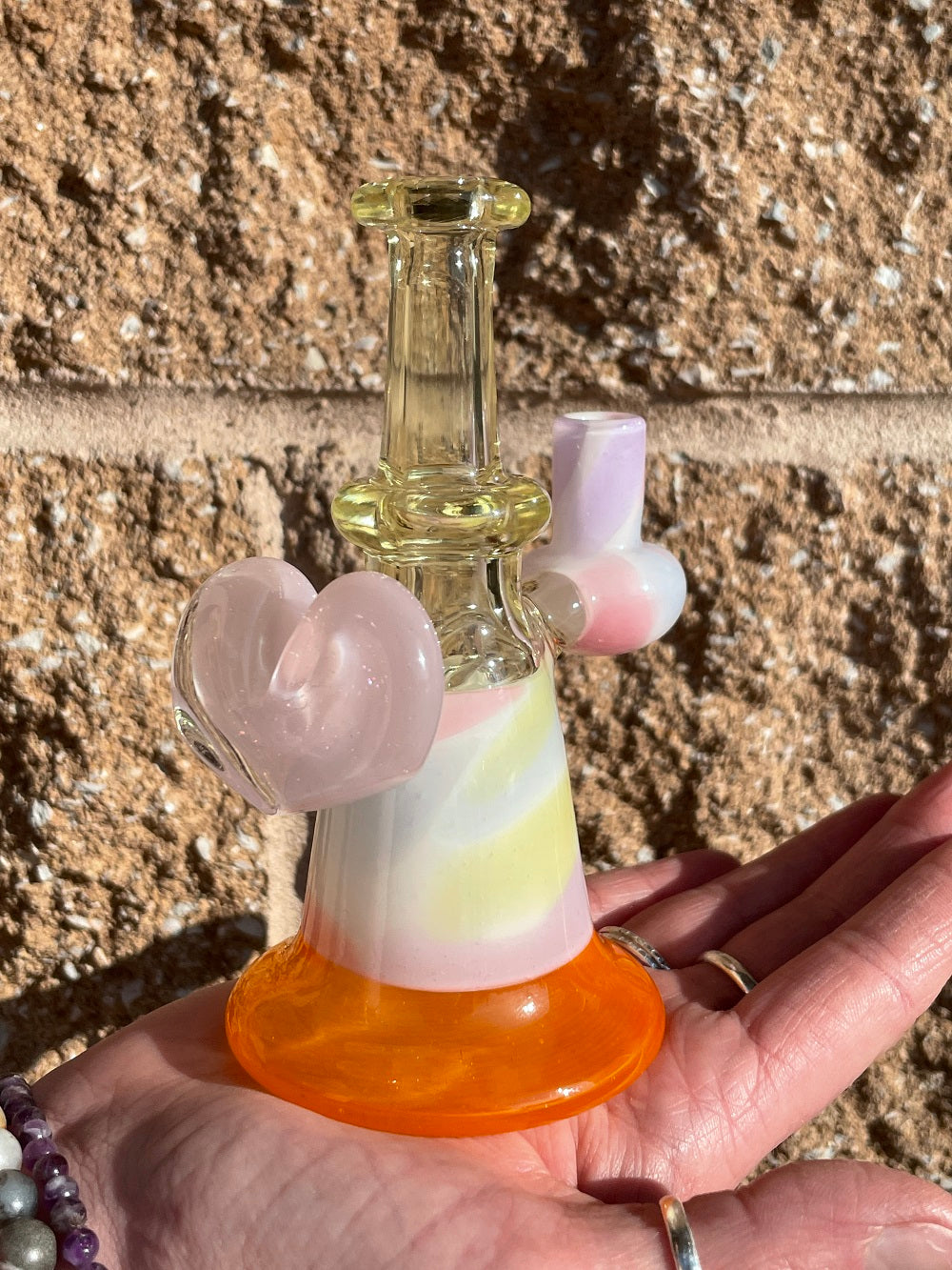 Bambi Glass Cotton Candy Mini Bubbler #3