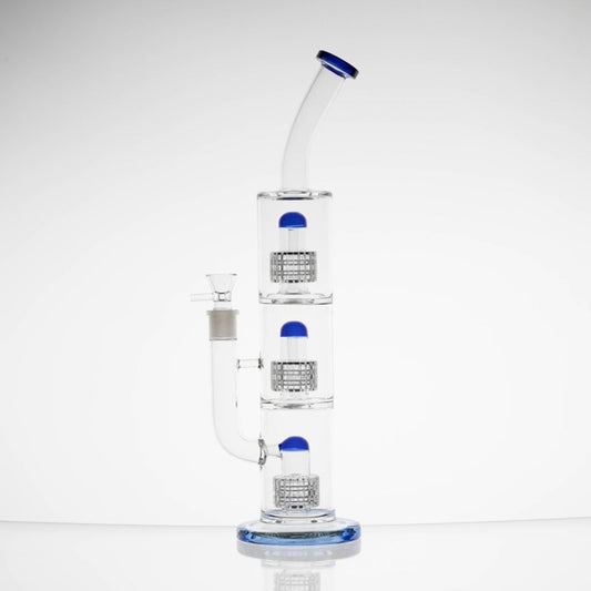 Bent Neck Three Matrix Perc Water Pipe