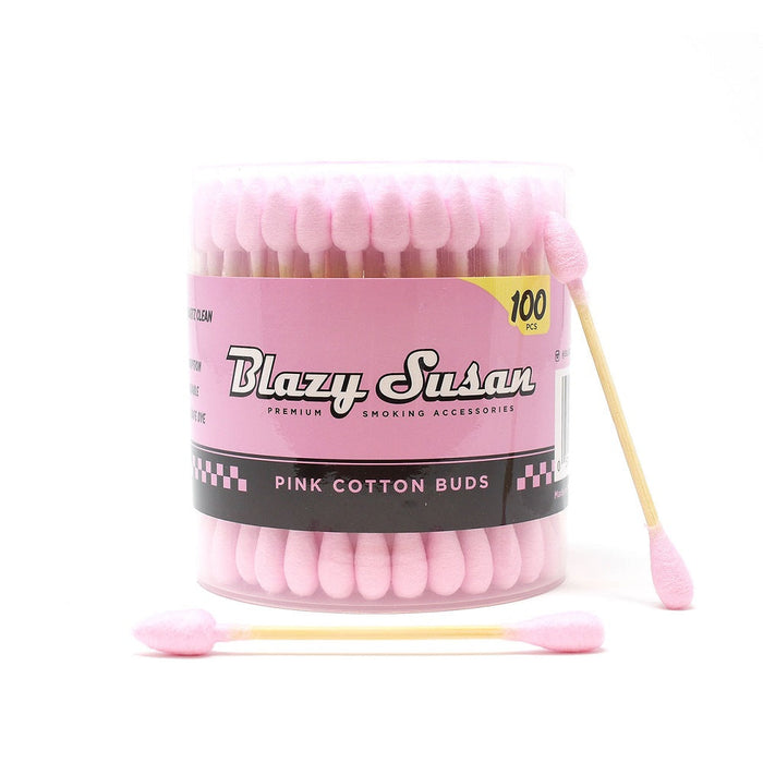 Blazy Susan Pink Cotton Swabs - 100 count