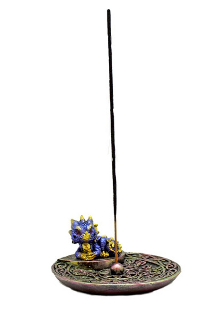 Blue Dragon Dish Incense Burner