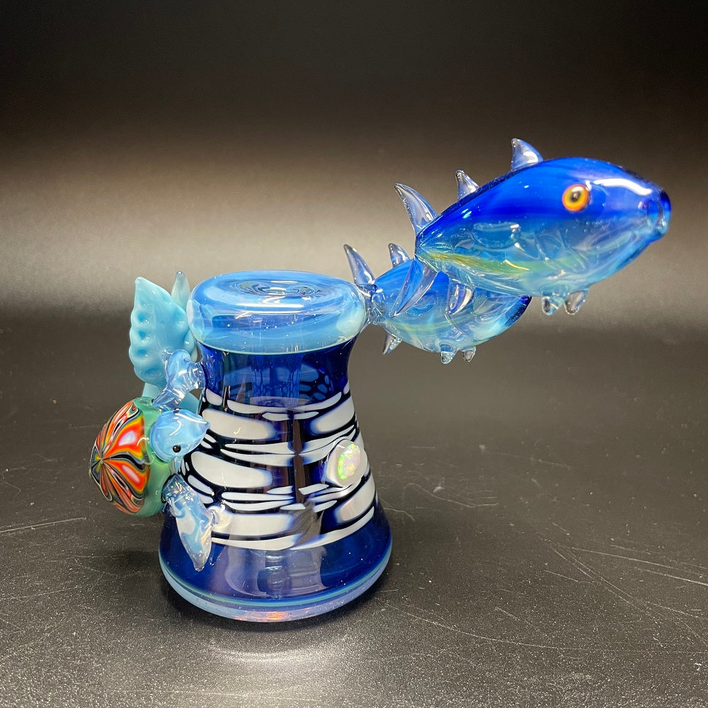 Burtoni Glass Pelagic Tuna & Turtle Bubbler