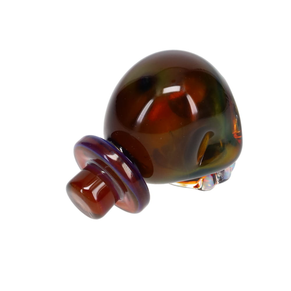 Carsten Carlile Glass Skull Carb Cap - Green/Gold