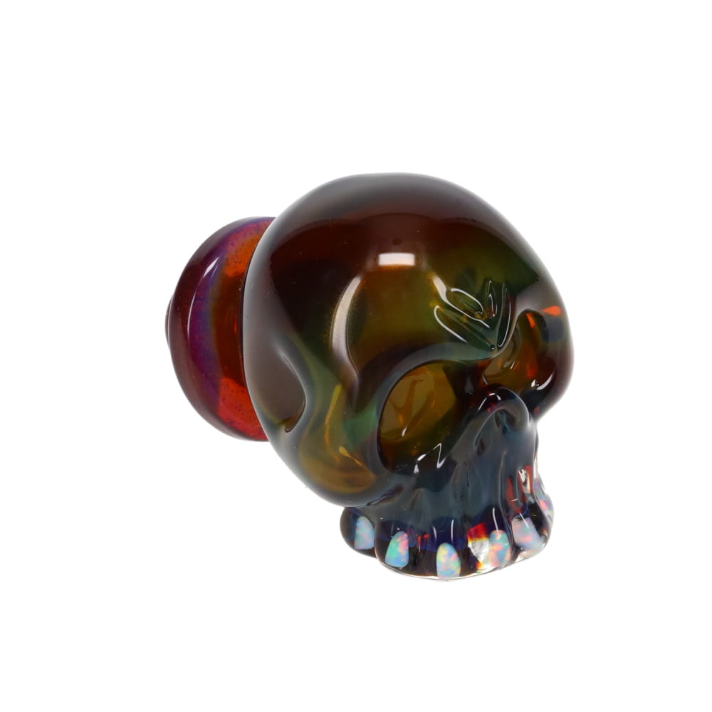 Carsten Carlile Glass Skull Carb Cap - Green/Gold