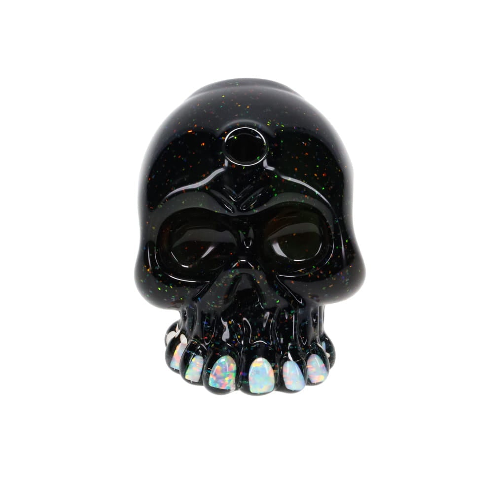 Carsten Carlile Glass Mini Black Crushed Opal Skull Rig