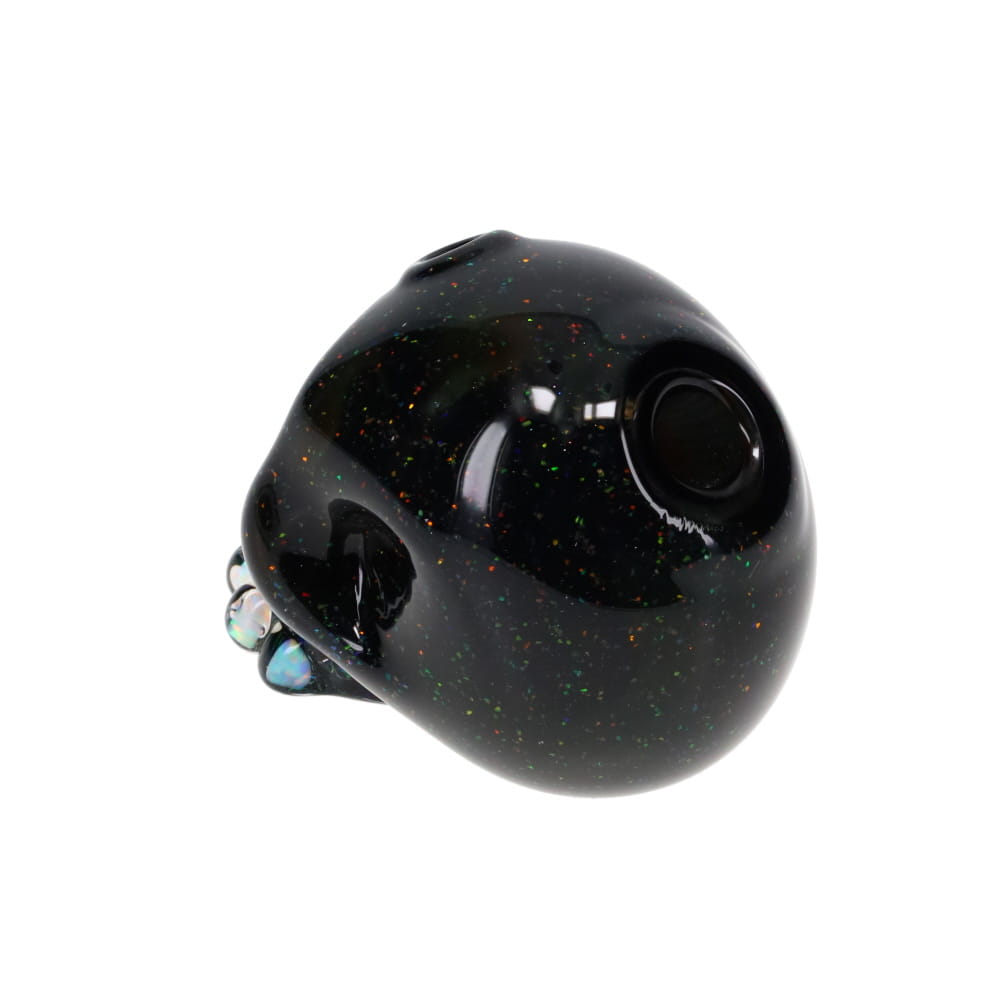 Carsten Carlile Glass Mini Black Crushed Opal Skull Rig