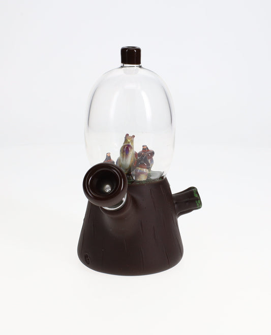 Chad G Glass Squirrel Hoarding Nuts Dome Water Pipe