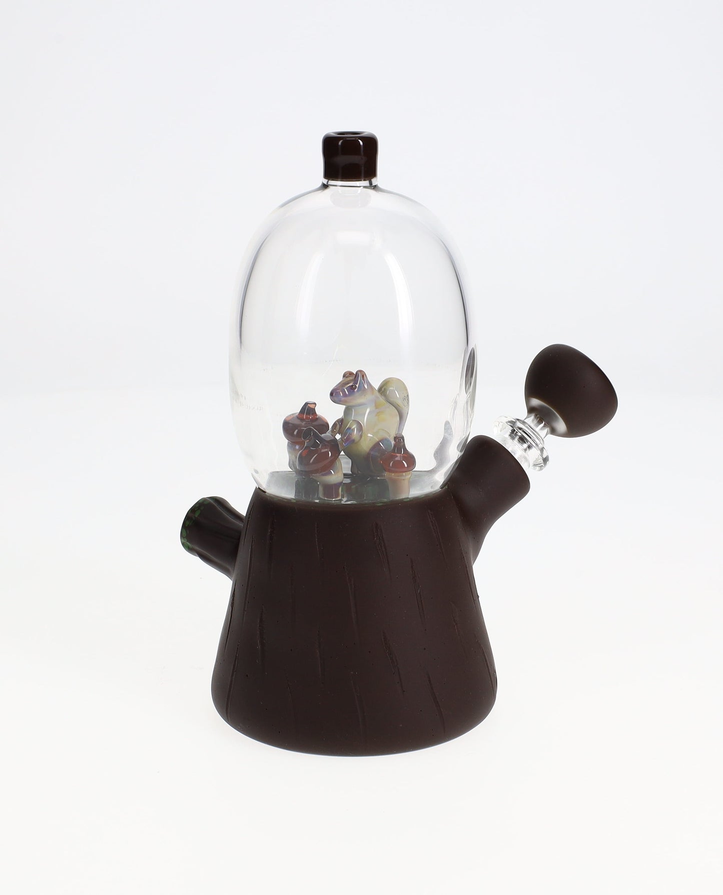 Chad G Glass Squirrel Hoarding Nuts Dome Water Pipe