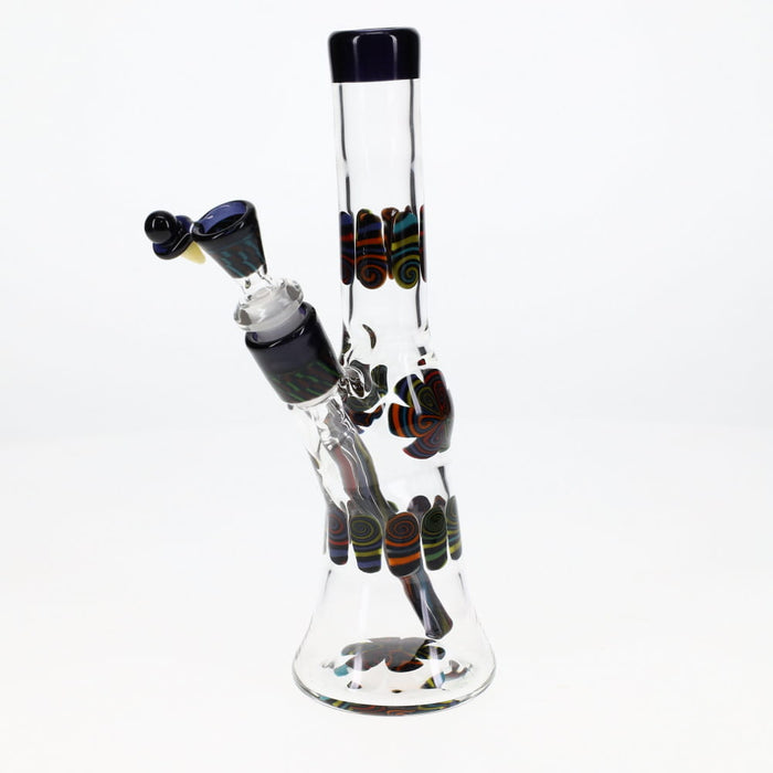 Chunk Glass Clear Thumbprint Black Tube