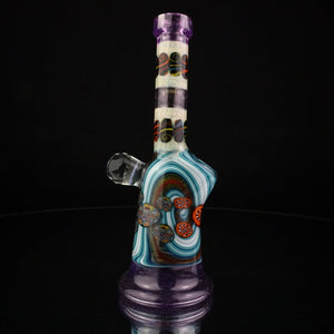 Chunk Glass X Cowboy Glass X McDaniel Glass Blue Swirl Millie Bubbler