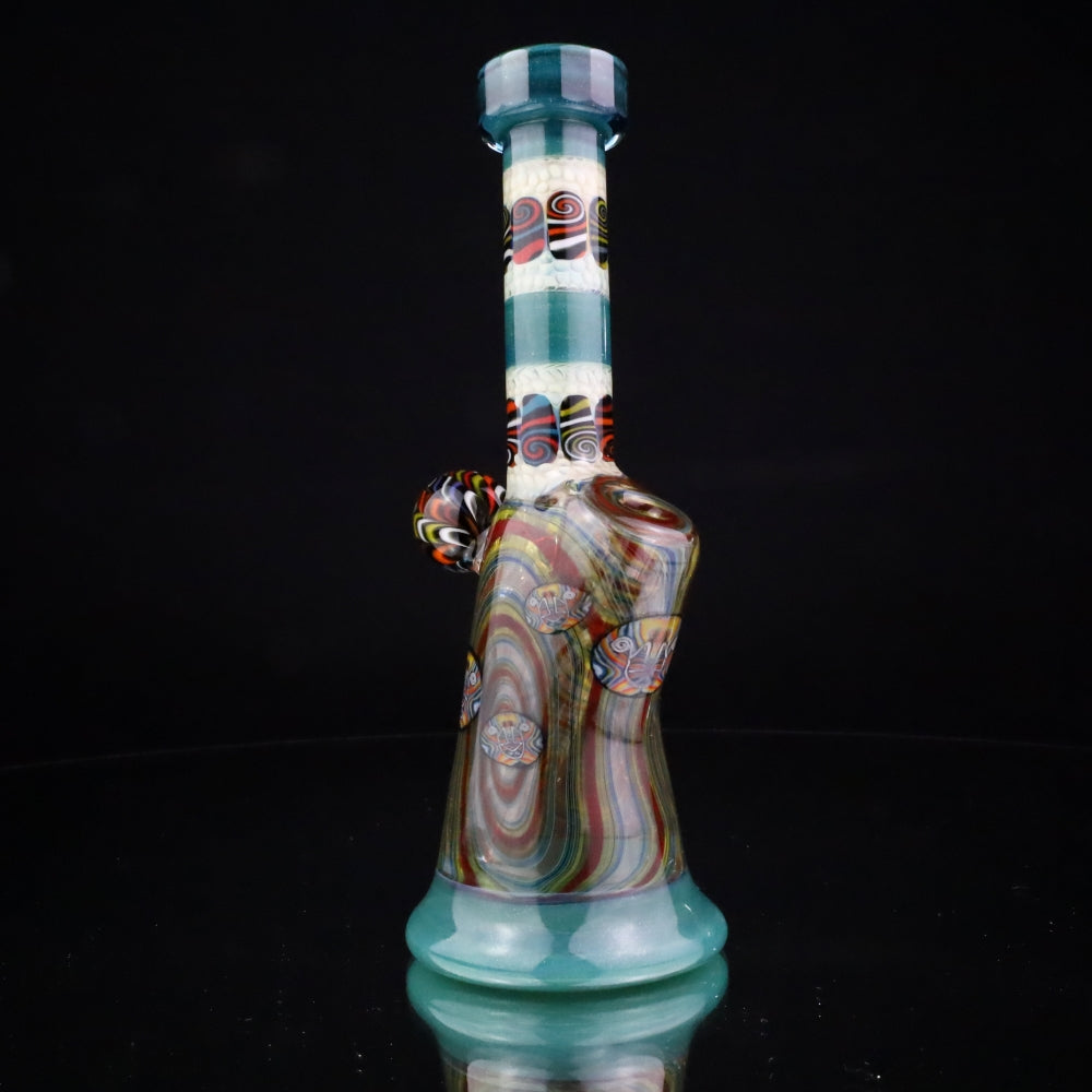 Chunk Glass X Cowboy Glass X McDaniel Glass Rainbow Swirl Millie Bubbler