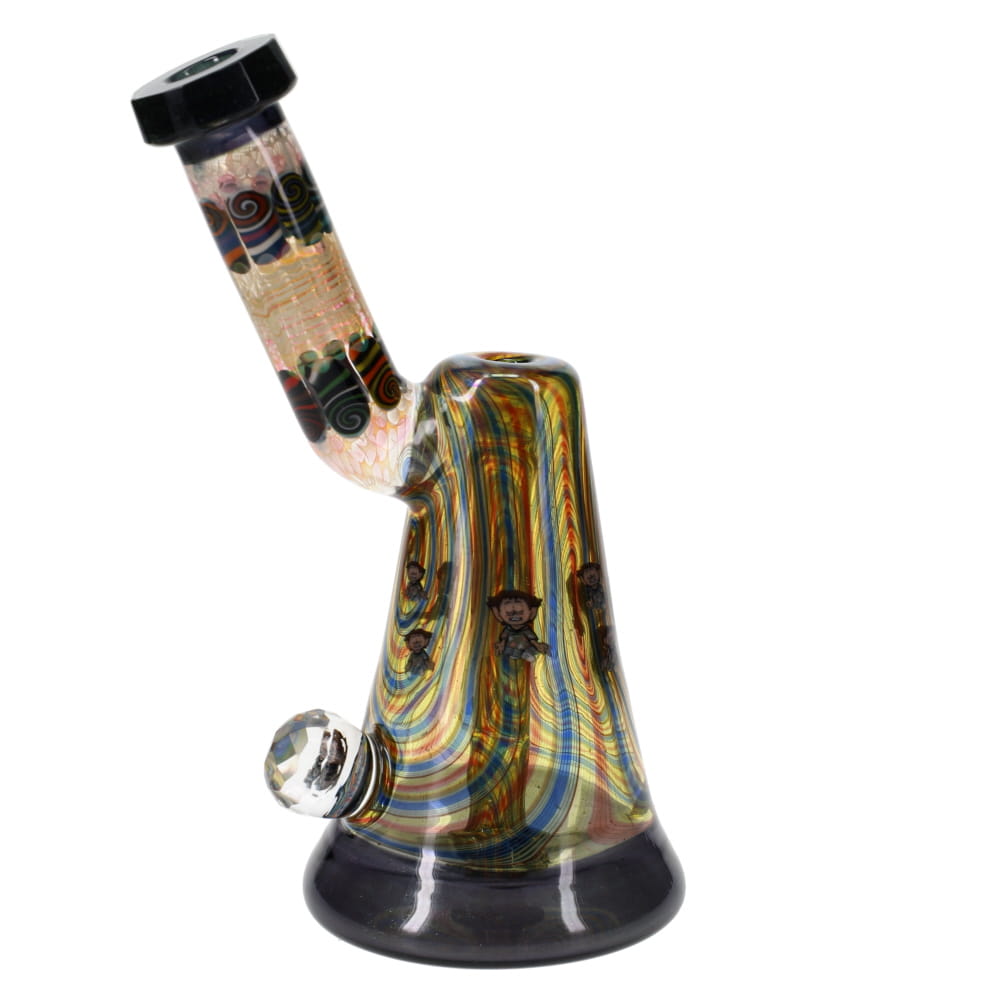 Chunk Glass X Cowboy Glass X McDaniel Glass Rainbow Swirl Millie Dewar Bubbler