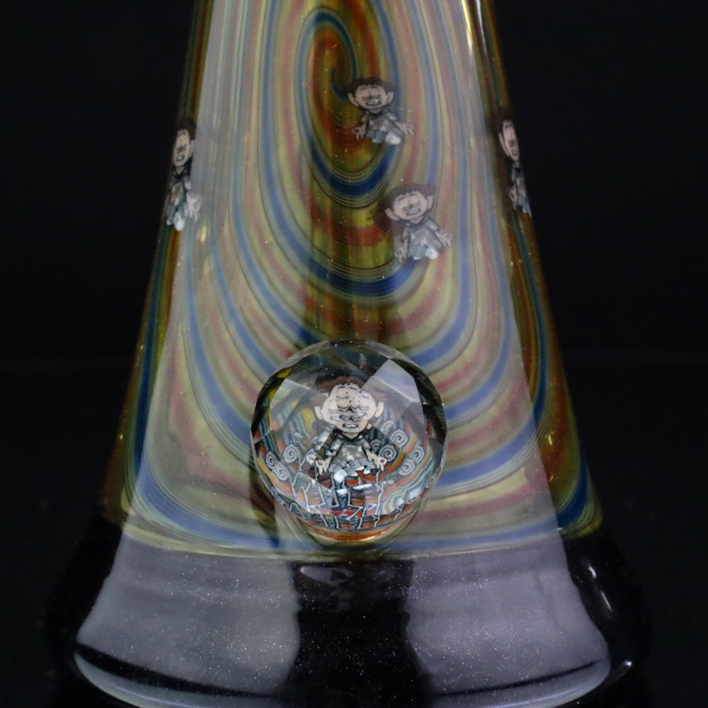 Chunk Glass X Cowboy Glass X McDaniel Glass Rainbow Swirl Millie Dewar Bubbler