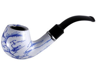 Classic Sherlock Pipe Botanical Motif