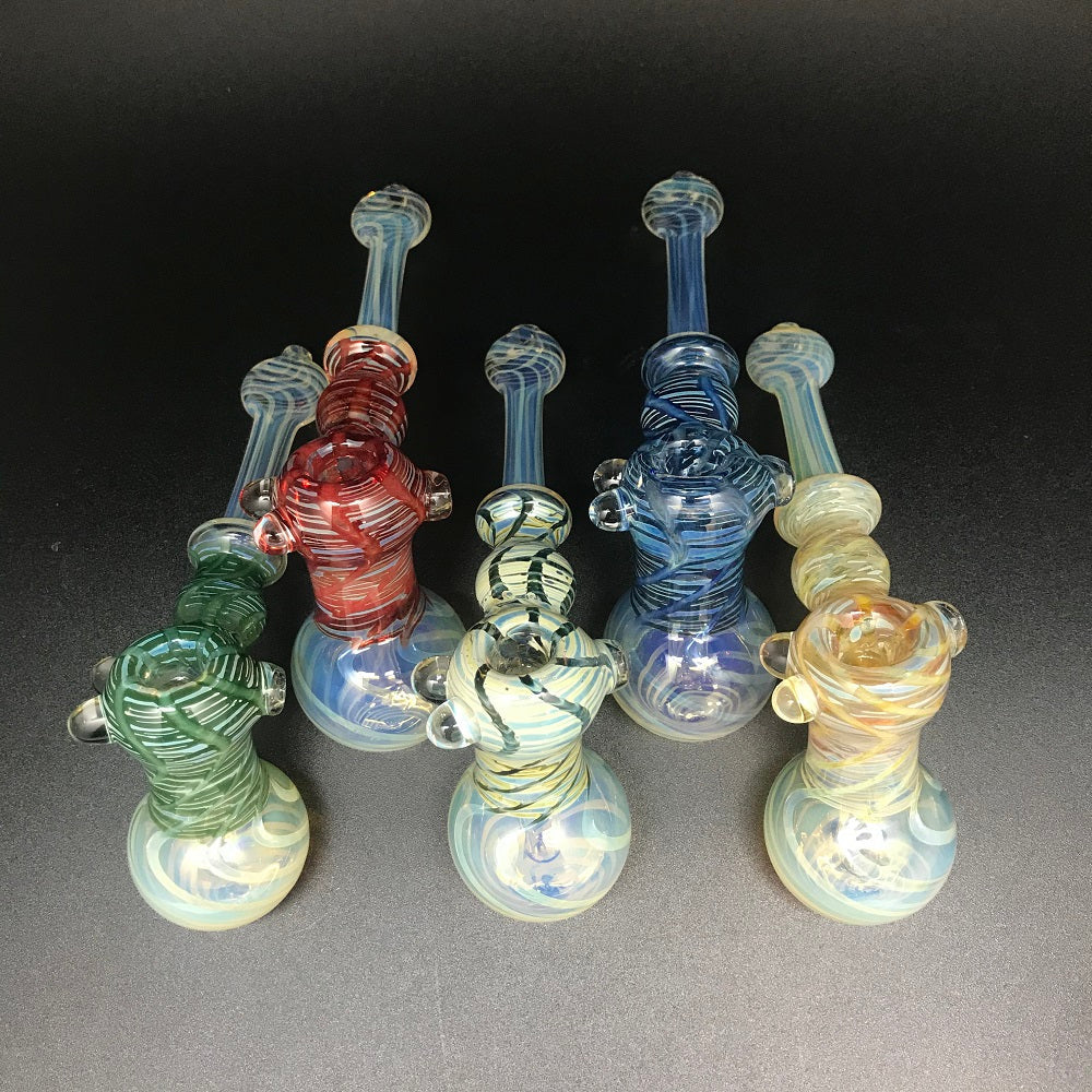 Clayball Glass Wrap and Rake Hammer Bubbler