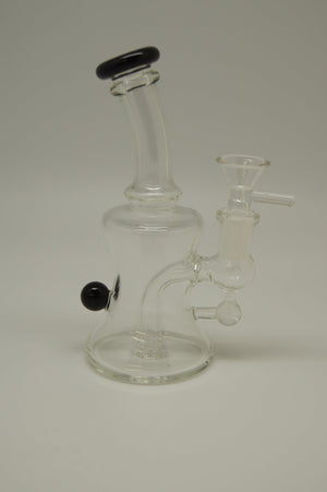 Clear Bell Shaped Bubbler with Color Accents