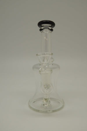 Clear Bell Shaped Bubbler with Color Accents