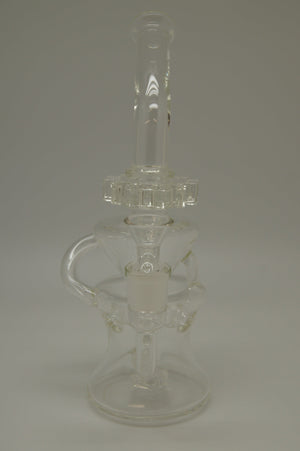 Clear Recycler with Cog Spinner Bubbler 