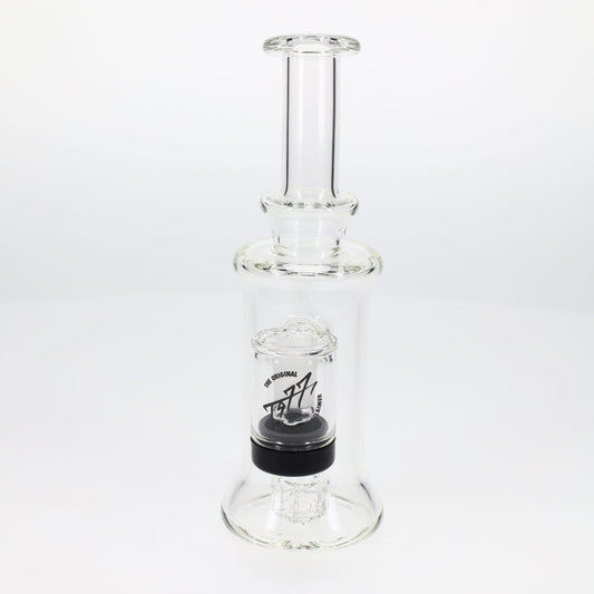 Jeff Glass Art Clear Showerhead Perc Rig with Built-In Reclaim Catch