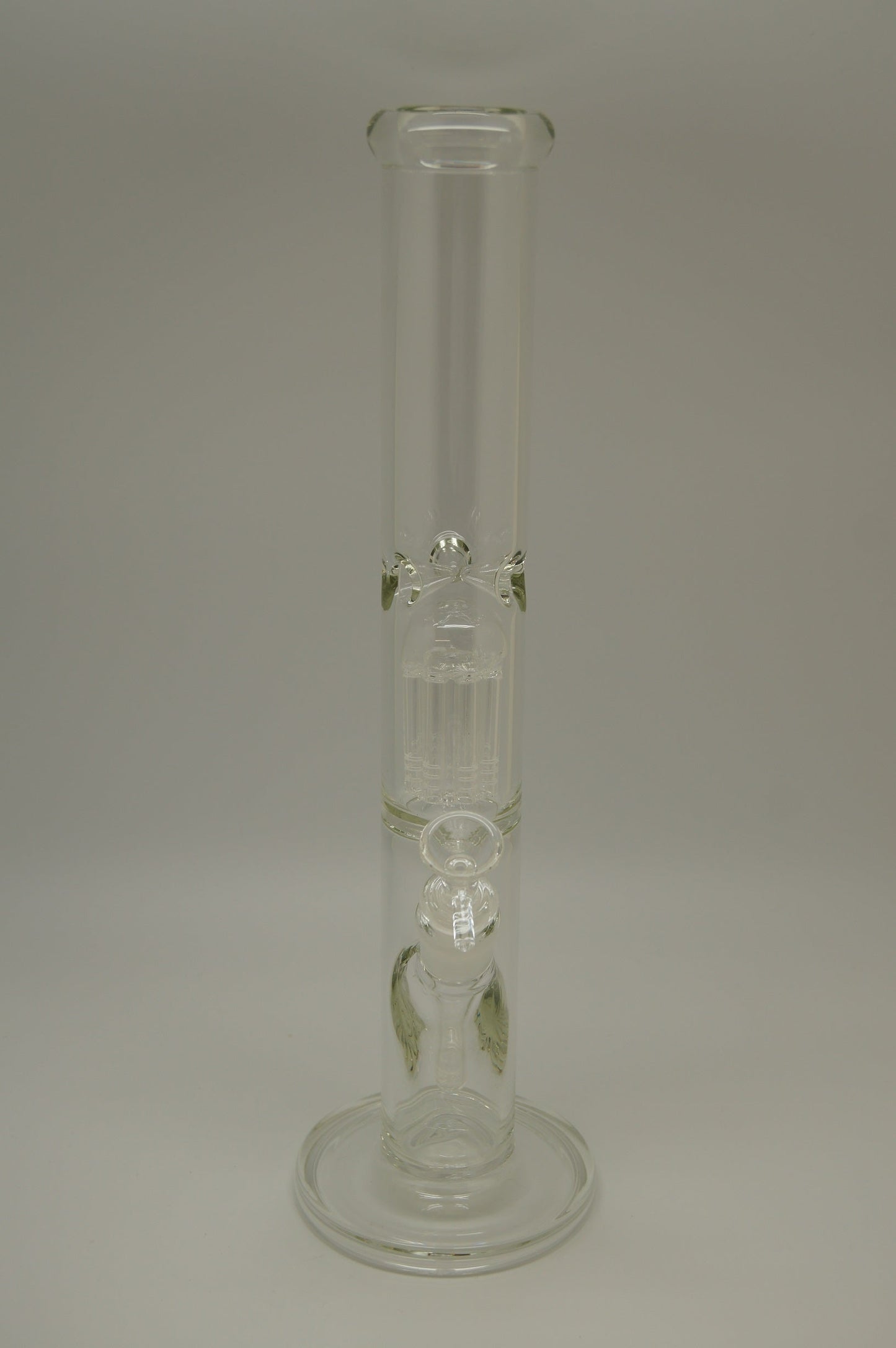 Clear Single Tree Perc 16" Straight Tube Water Pipe