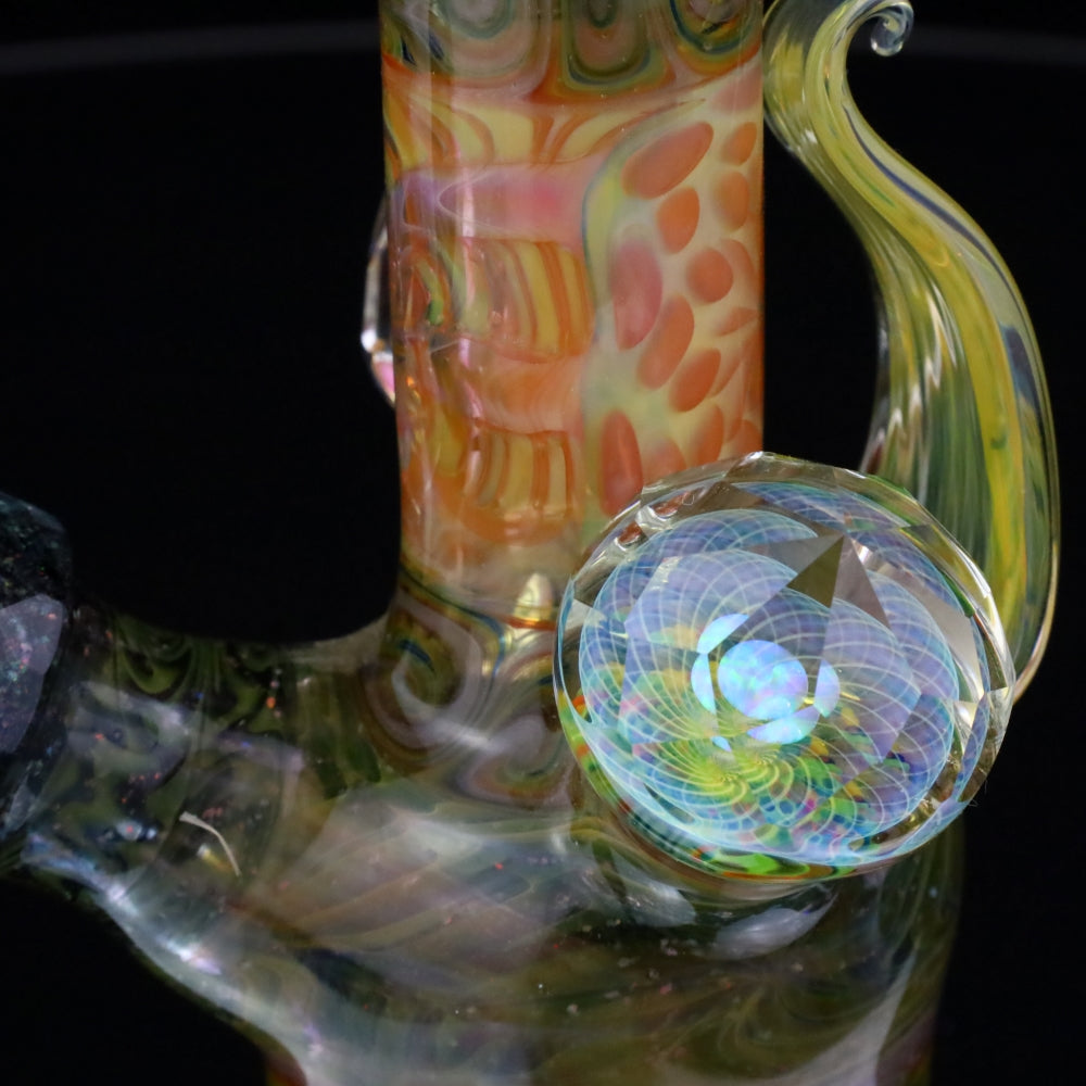 Cowboy Glass X Gato Glass X Gabe Glass Fully Fumed Faceted Bubbler