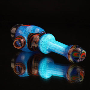 Cowboy Glass Blue UV Faceted Rainbow Sections Spoon