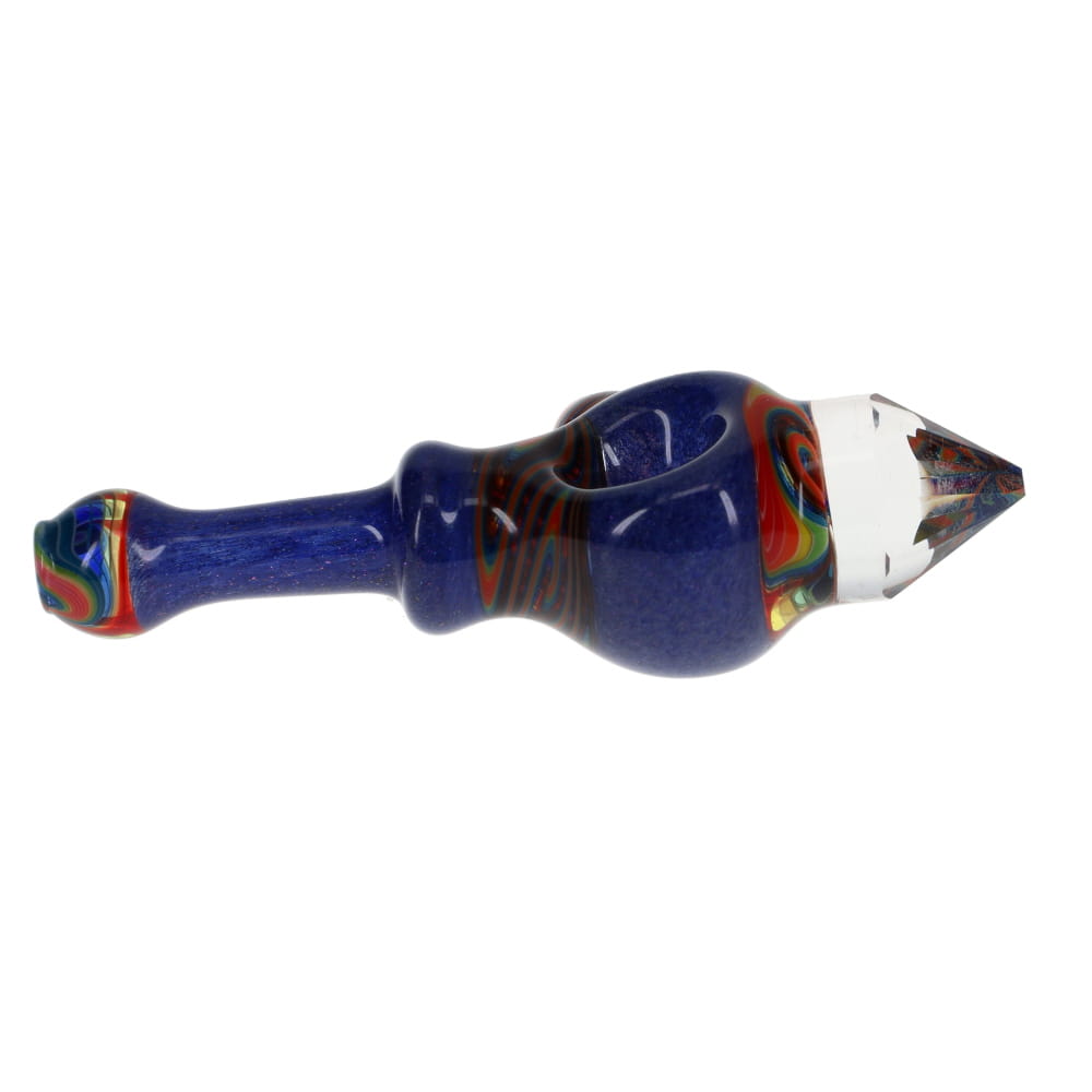 Cowboy Glass Blue UV Faceted Rainbow Sections Spoon