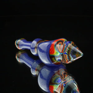 Cowboy Glass Blue UV Faceted Rainbow Sections Spoon