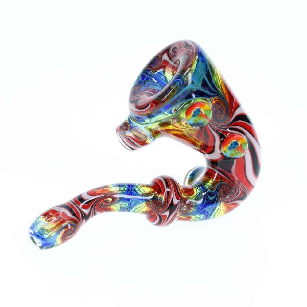 Cowboy Glass Full Linework Sherlock-Rainbow Red