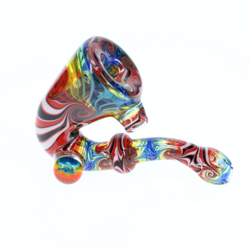 Cowboy Glass Full Linework Sherlock-Rainbow Red