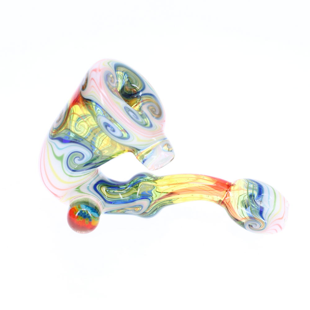 Cowboy Glass Full Linework Sherlock-Rainbow White