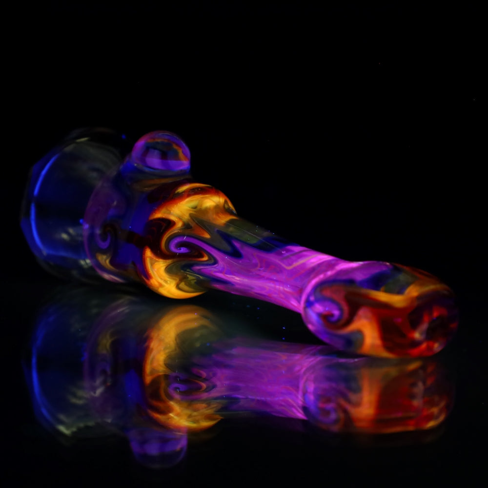 Cowboy Glass UV/CFL Pink/Yellow Faceted Chillum