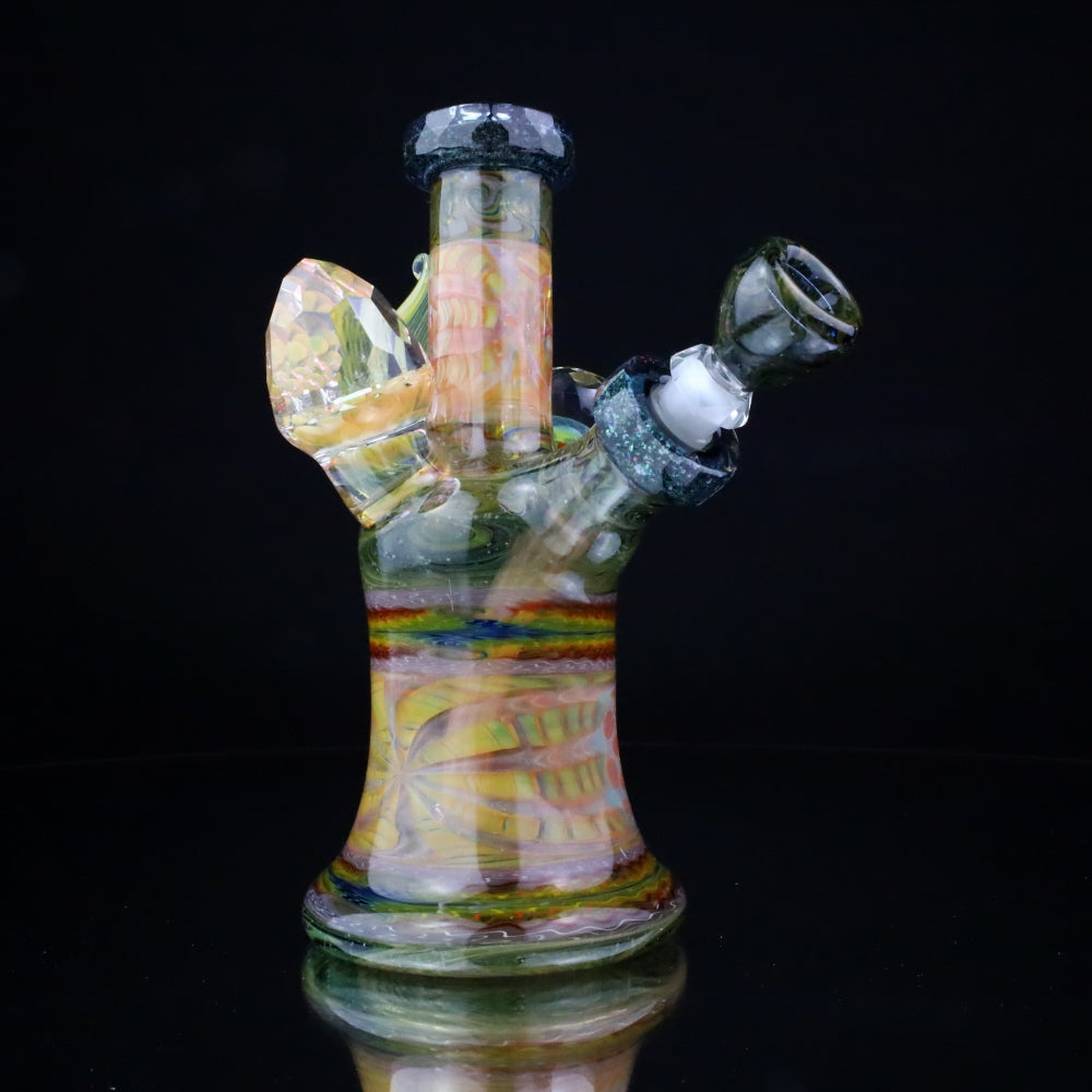 Cowboy Glass X Gato Glass X Gabe Glass Fully Fumed Faceted Bubbler