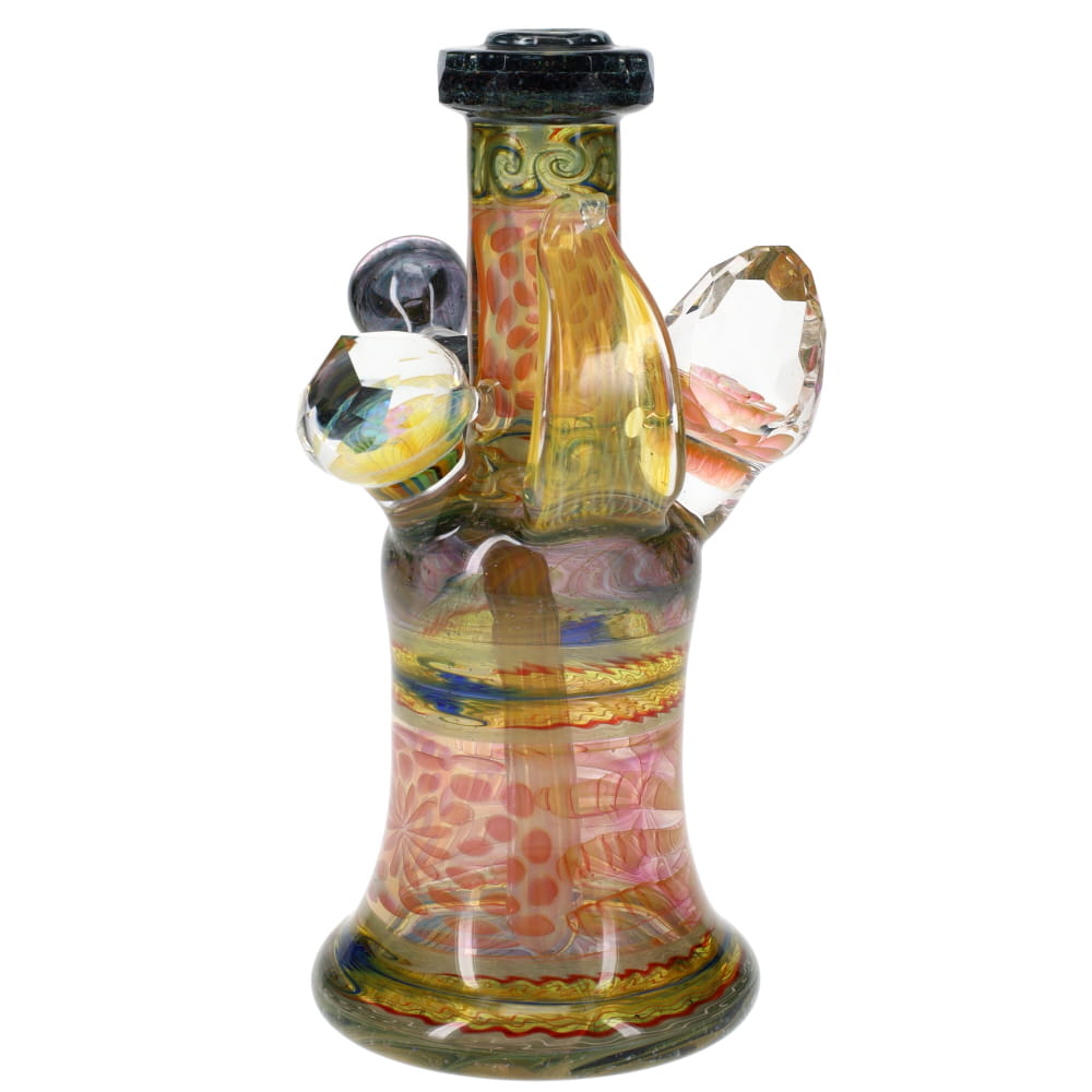 Cowboy Glass X Gato Glass X Gabe Glass Fully Fumed Faceted Bubbler