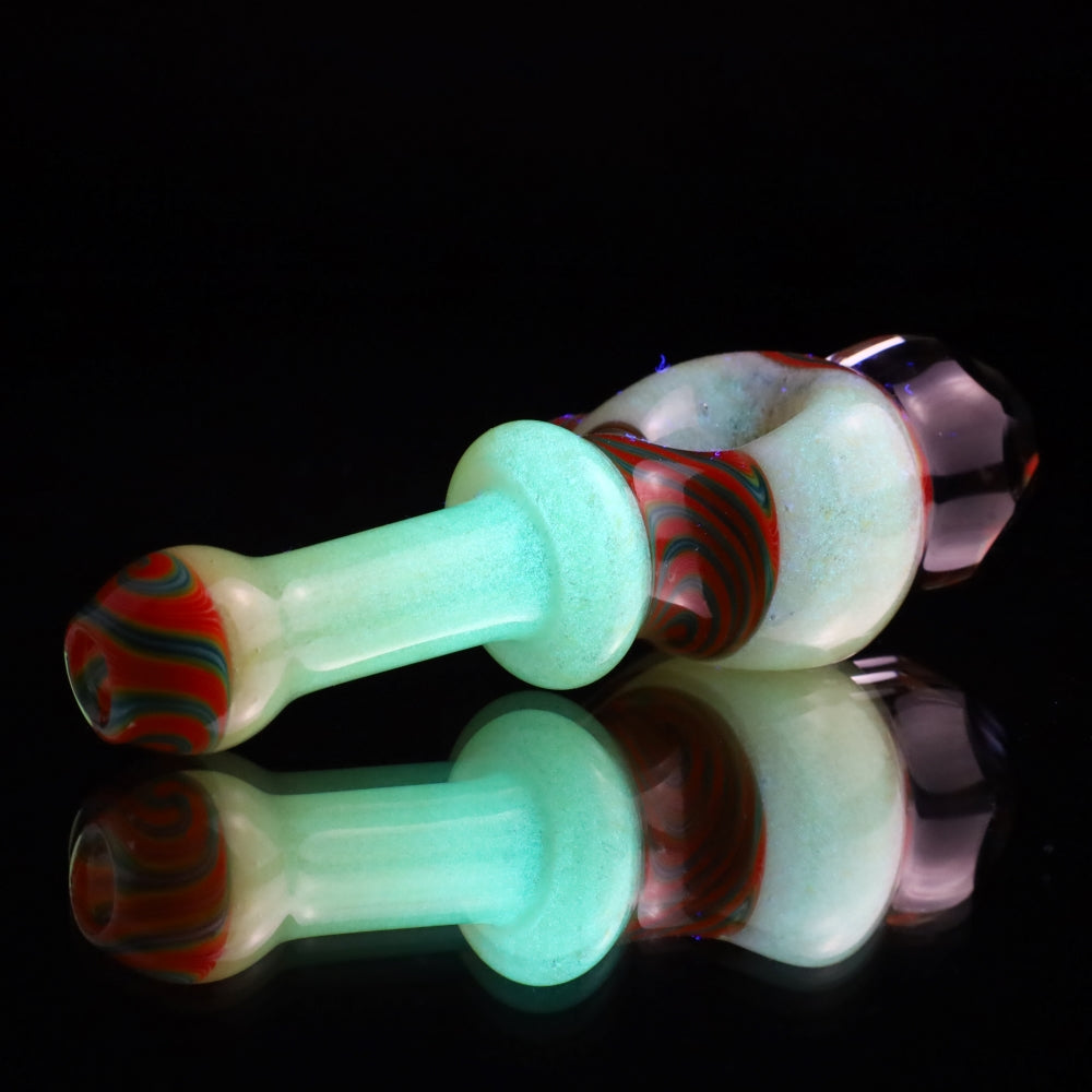 Cowboy Glass Yellow UV Faceted Pipe